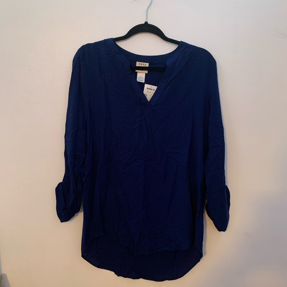 Kohl’s navy blue blouse